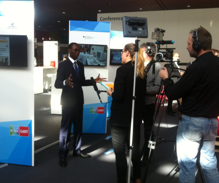 Dreharbeiten auf der Messe Hannover